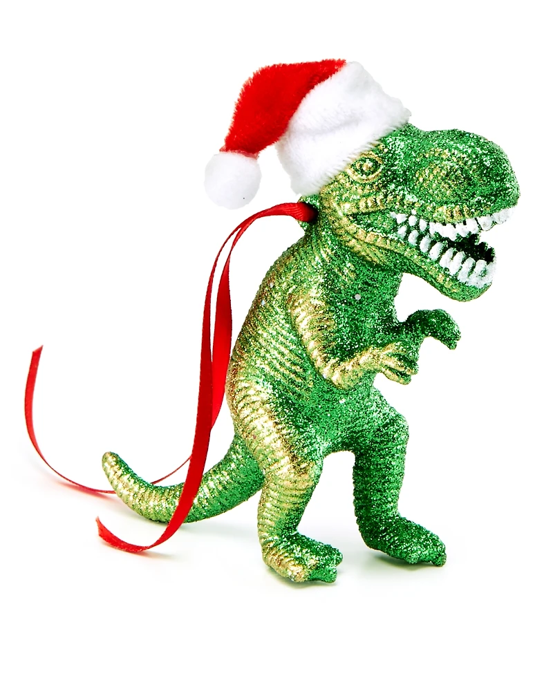 Holiday Lane All About You Dinosaur With Santa Hat Ornament, Exclusively at Macy's