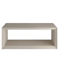 Hudson & Canal Osmond 48" Wide Rectangular Coffee Table in Alder White