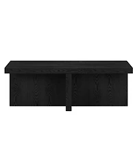 Hudson & Canal Elna 44" Wide Rectangular Coffee Table in Black Grain