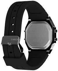Timex Unisex Activity Tracker Digital Black Silicone Strap 40mm Octagonal Watch