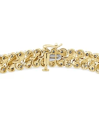 Diamond S Link Statement Bracelet (1 ct. t.w.) in Gold-Plated Sterling Silver