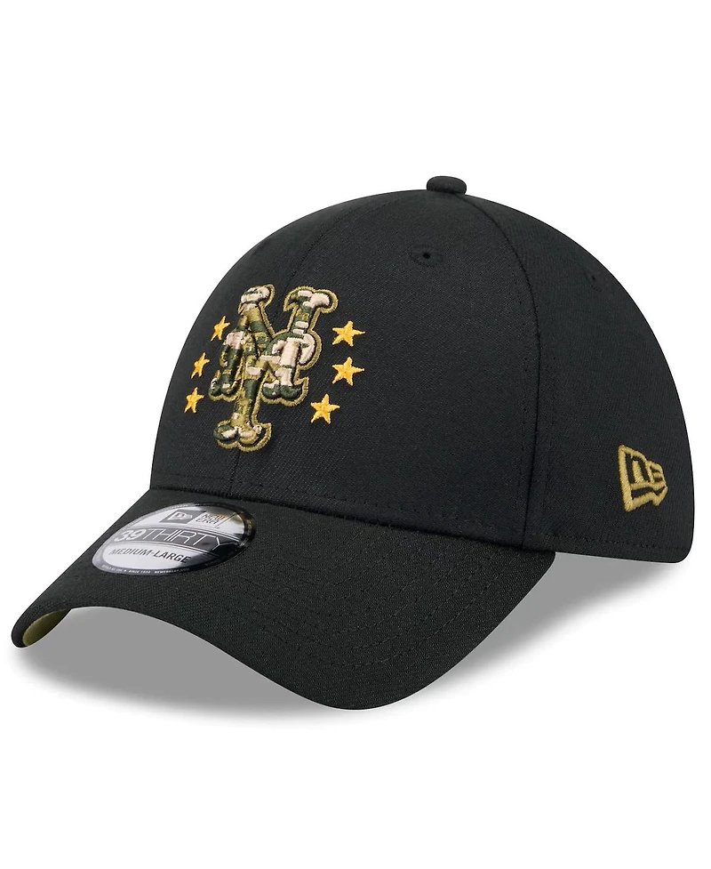 New Era Men's Black York Mets 2024 Armed Forces Day 39THIRTY Flex Hat