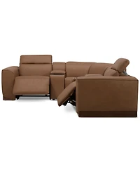 Lovro 5-Pc. Leather Sofa with 2 Power Motion Chairs & Consoles, Created for Macy's
