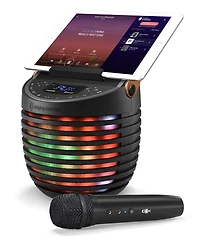 Singing Machine, SingCast One - Video Casting Karaoke System with Bluetooth, Light Show Voice Changing Effects