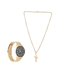 American Exchange Men's Quartz Gold Alloy Watch 42mm Gift Set