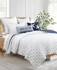 Levtex Embroidered Swiss Dot Stitching 3-Pc. Quilt Set, Full/Queen