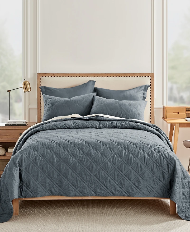 Levtex Washed Linen Quilted Sham, Standard