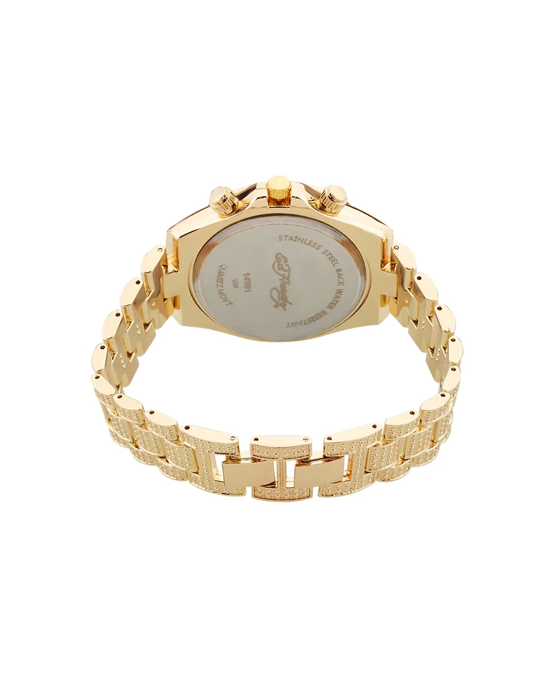 Ed Hardy Women's Quartz Shiny Gold-Tone Metal Alloy Watch 40mm