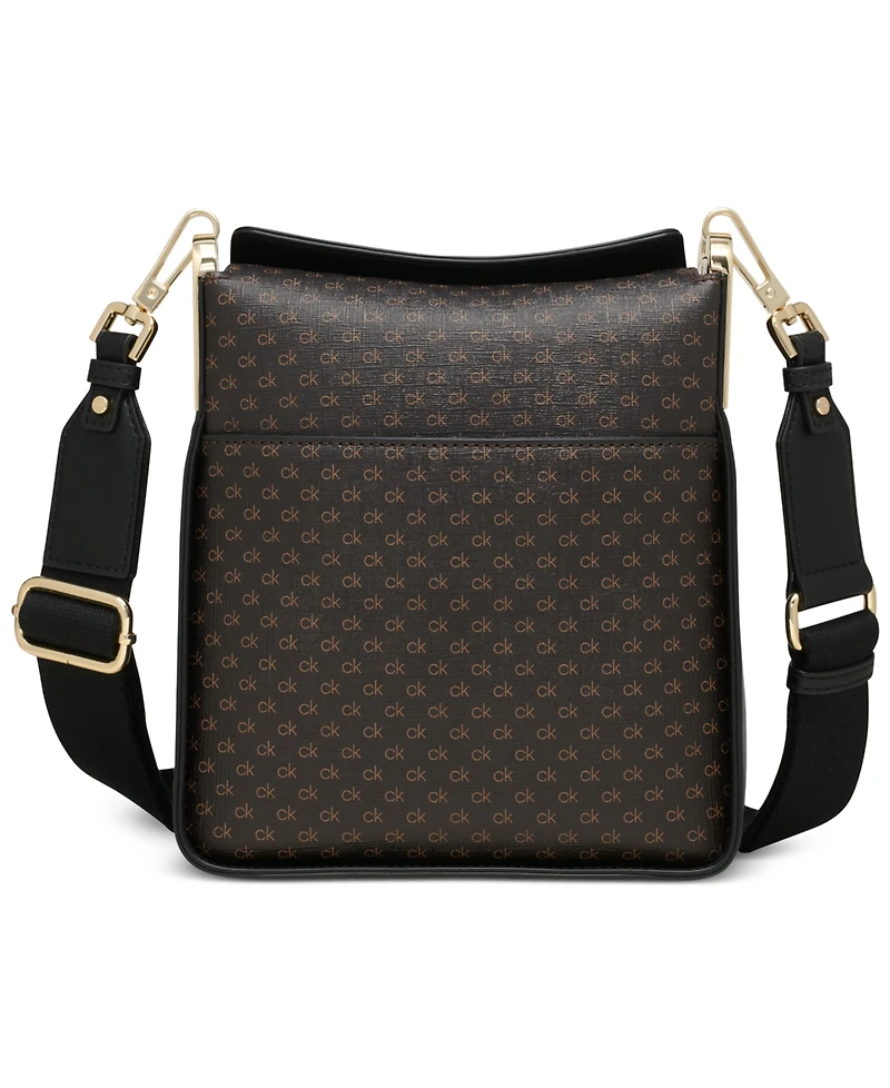 Calvin Klein Fay Signature Adjustable Crossbody with Magnetic Top Closure