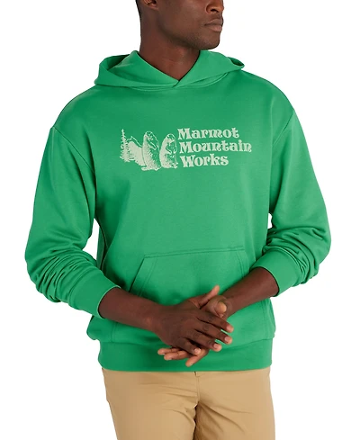 Marmot Men's Mountain Works Printed Fleece Hoodie