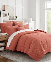 Levtex Mills Waffle Textured 3-Pc. Duvet Cover Set