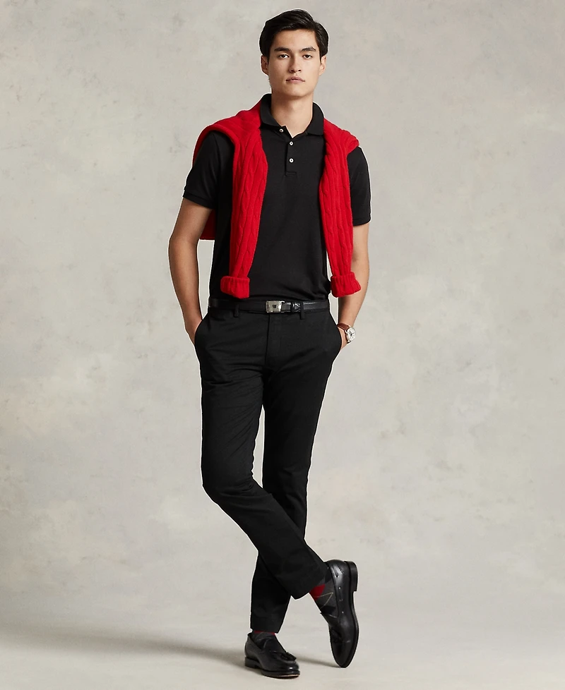 Men's Slim-Fit Soft Cotton Polo Shirt