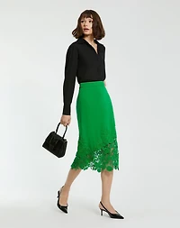 Crocodile Leather Buckle Detail Mini Handbag