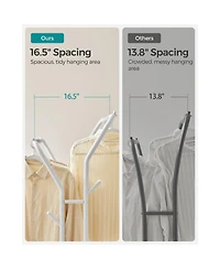 Slickblue Clothes Rack, Double-rod Clothing Rack With Wheels, Heavy-duty Metal Frame, Garment Rack