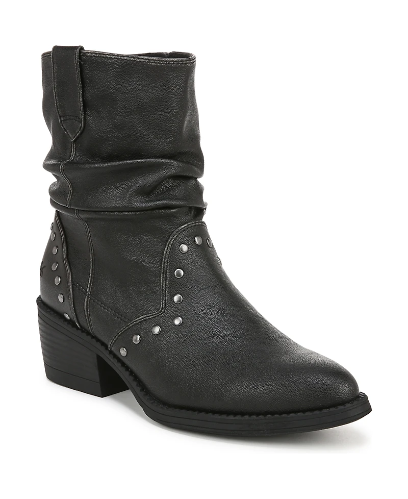 Blowfish Malibu Women's Rebel Western Booties - Distressed Faux Leather