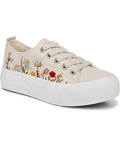 Blowfish Malibu Women's Sadie-Sun Embroidered Lace Up Platform Sneakers