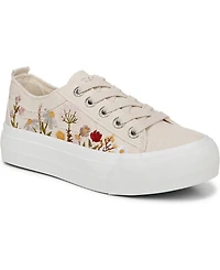 Blowfish Malibu Women's Sadie-Sun Embroidered Lace Up Platform Sneakers