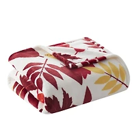 Kate Aurora Living Ultra Soft & Plush Fall Autumn Leaves Hypoallergenic Fleece Throw Blanket Cover