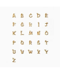 Textured Initial Letter Necklace, Gold