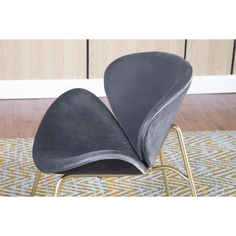 Streamdale Furniture Velvet Dining Chairs with Gold Metal Legs (6 Colors)