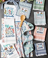 Design Imports Kitchen Gift Set Collection, Pot Holder 3 Dish Towels, Enjoy the Ride, 4 Piece
