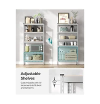 Slickblue 5-Tier Storage Shelves, Garage Storage, Boltless Assembly, Adjustable Shelving Unit
