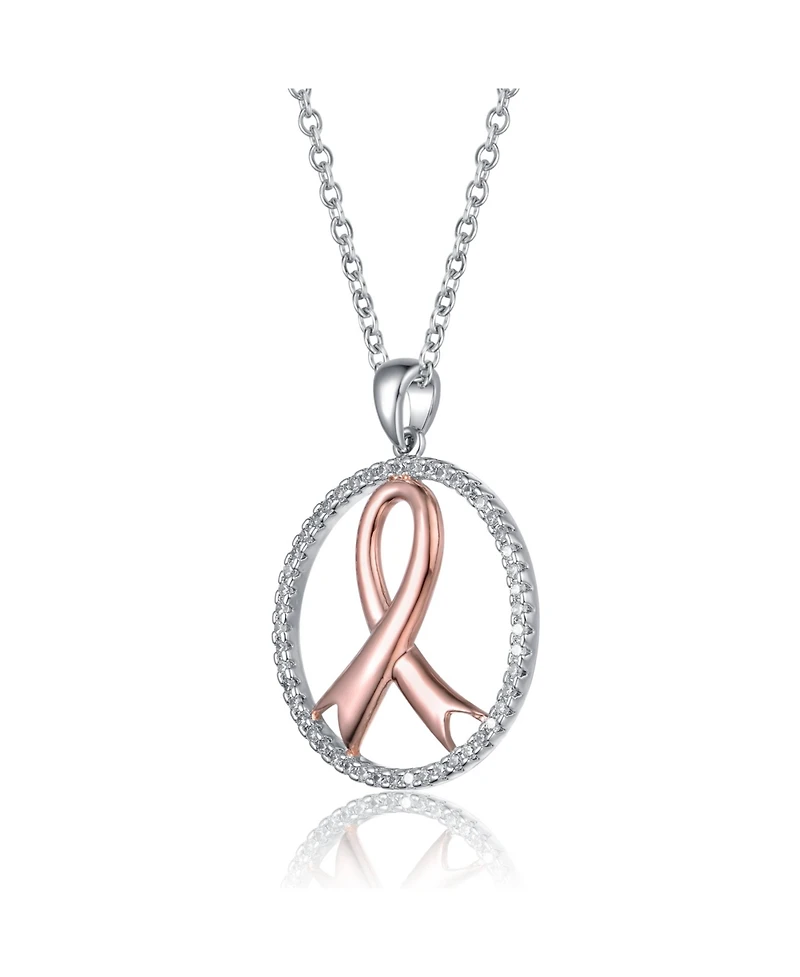 GiGiGirl Two Tone Rose Gold and White Gold Plated Infinity in Open Circle Pendant