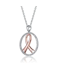 GiGiGirl Two Tone Rose Gold and White Gold Plated Infinity in Open Circle Pendant