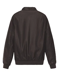 Members Only Men's Faux Leather Iconic Racer Jacket
