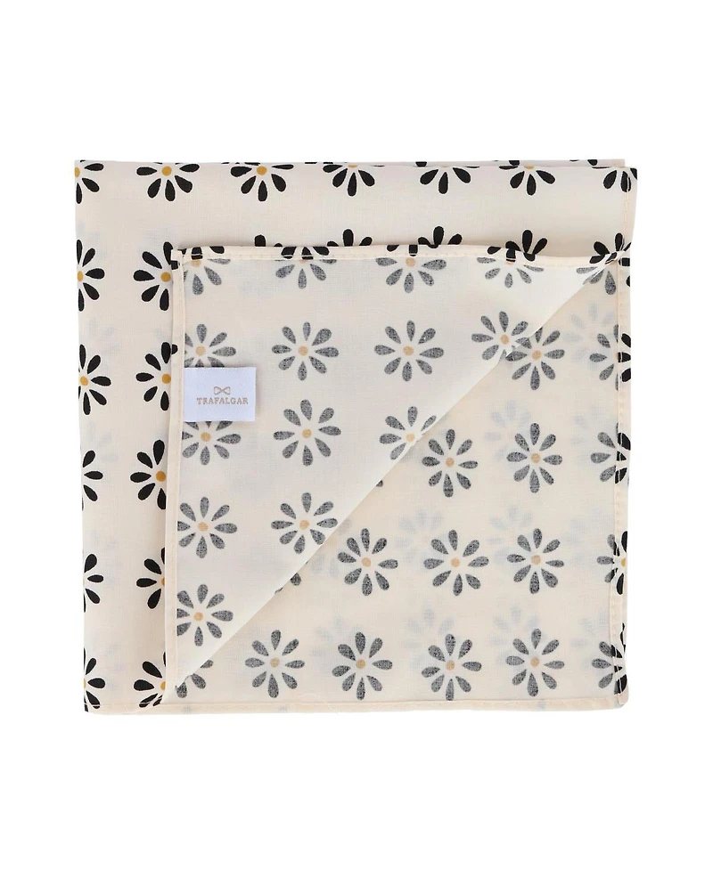 Trafalgar Men's Mary's Rose Daisy Cotton Handkerchiefs (3 Pack)