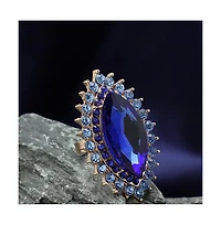 Sohi Women's Gold Marquise Statement Ring