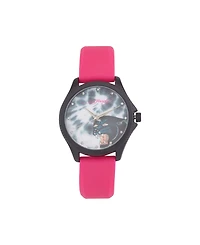 Ed Hardy Women's Quartz Matte Fuchsia Silicone Strap Analog Watch 38mm