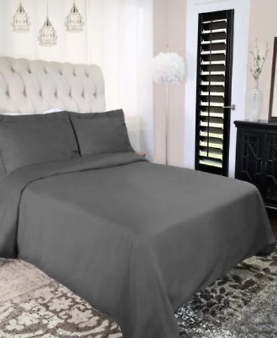 Superior Cotton Percale 300 Thread Count Solid Lightweight Duvet Cover Set