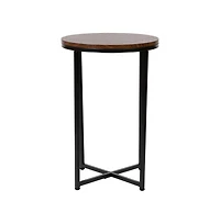 Fairdale End Table With Round Cross Brace Frame