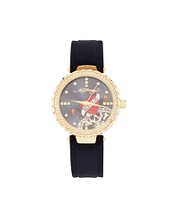 Ed Hardy Women's Quartz Matte Black Silicone Strap Analog Watch 36mm