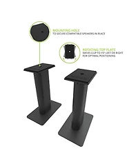 Kanto SP9 9" Universal Desktop Speaker Stands with Rotating Top Plates and Cable Management - Pair