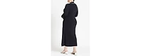 Eloquii Women's Plus Ribbed Sweater Dress With Collar