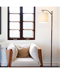 Montage 62" Led Arc Floor Lamp with Hanging Drum Shade
