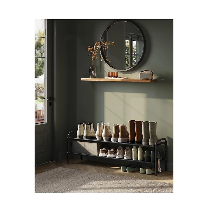 Slickblue Multi Tier Shoe Rack, Organizer, Fabric Shelf