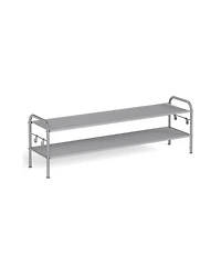 Slickblue Multi Tier Shoe Rack, Shoe Organizer, Fabric Shoe Shelf Storage, Height-Adjustable Shoe Rack, 2 Tier