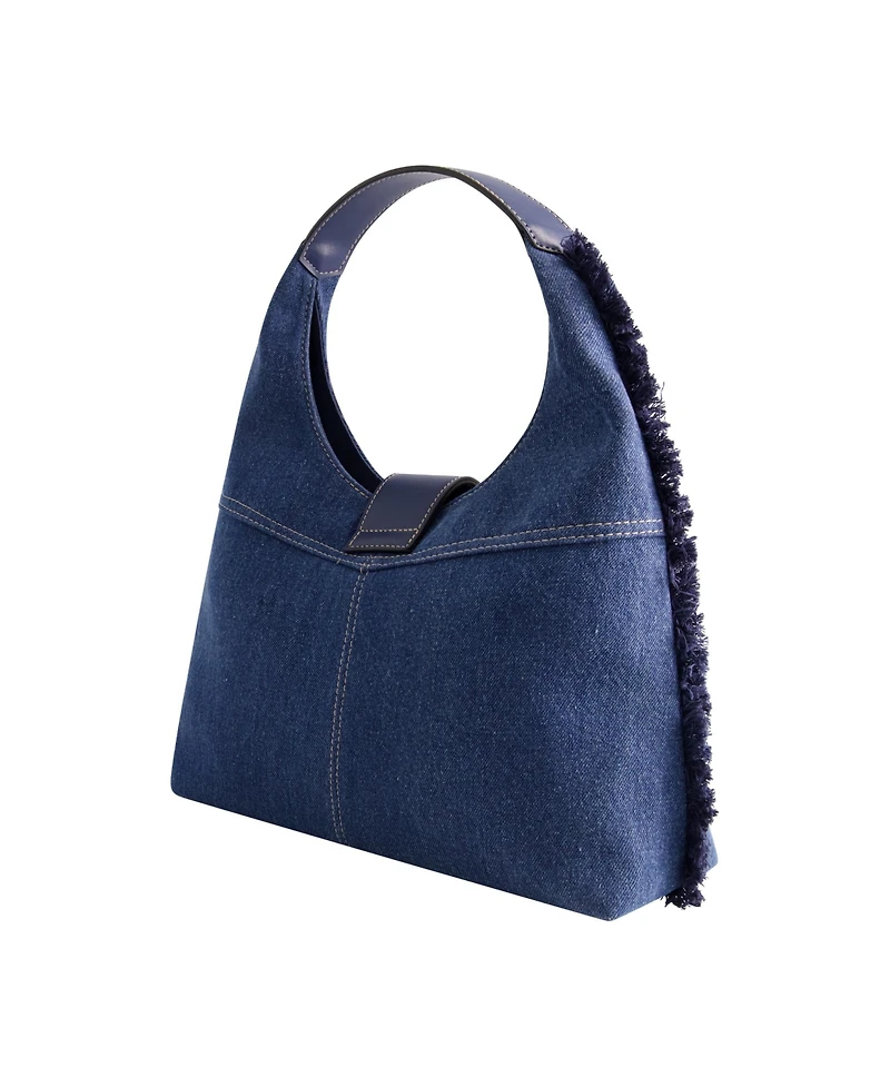 True Religion Frayed Denim Hobo