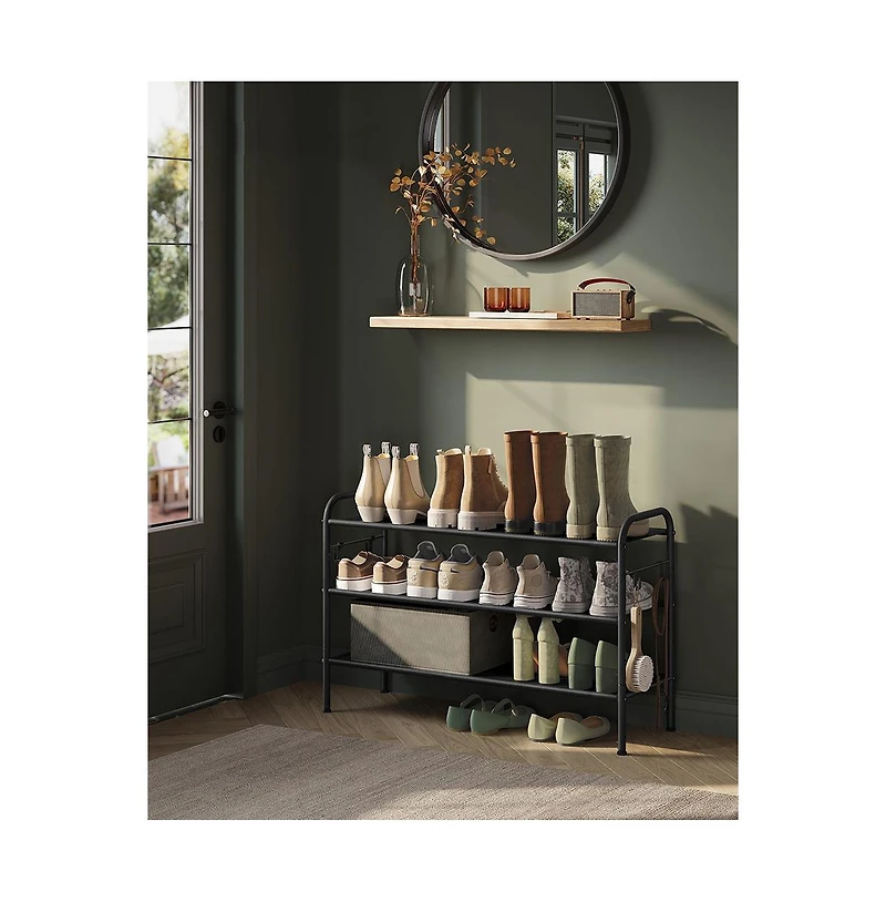 Slickblue Multi Tier Shoe Rack, Shoe Organizer, Fabric Shoe Shelf Storage