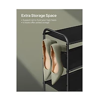 Slickblue Multi Tier Shoe Rack, Shoe Organizer, Fabric Shoe Shelf Storage, Height-Adjustable Shoe Rack