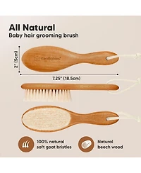 KeaBabies Baby Hair Brush, Oval Cradle Cap Soft Brush for Infant, Newborn Hairbrush Girls, Boys, Scalp