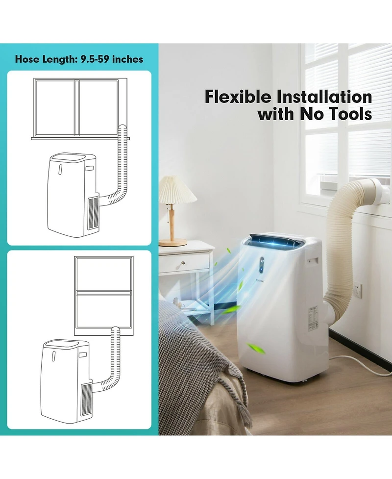 Vebreda 12000 Btu(Ashrae) Portable Air Conditioner with Smart App Control