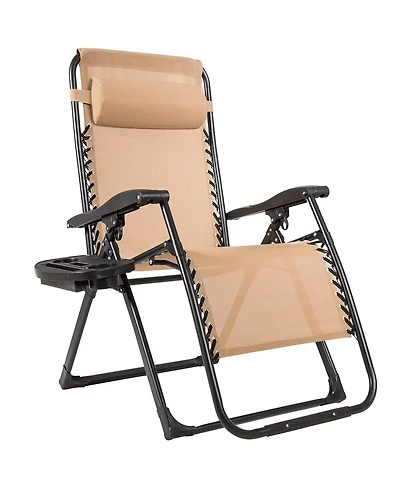 Inolait Sugift Oversize Lounge Chair with Cup Holder of Heavy Duty for outdoor