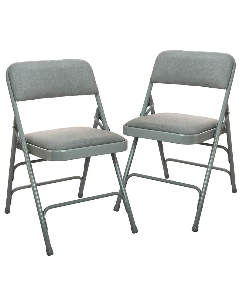 Emma+Oliver 2-Pack Advantage Padded Metal Folding Chair - Fabric Seat
