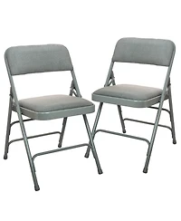 Emma+Oliver 2-Pack Advantage Padded Metal Folding Chair - Fabric Seat
