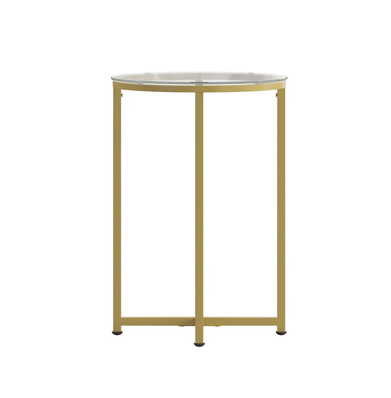 Fairdale End Table With Round Cross Brace Frame