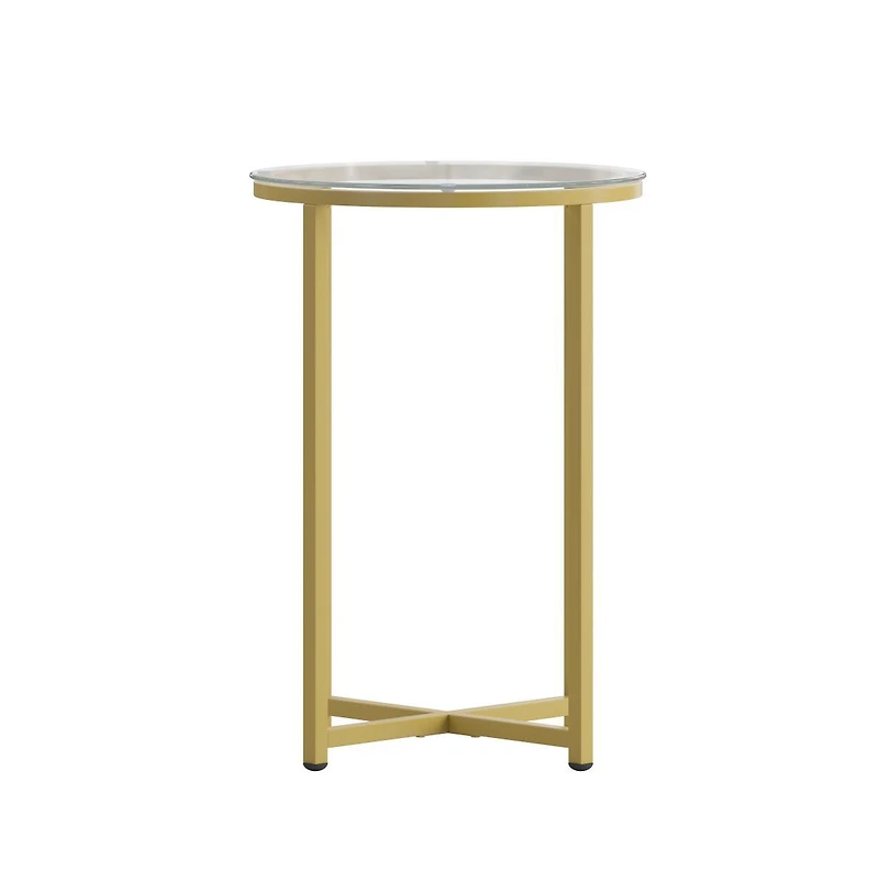 Fairdale End Table With Round Cross Brace Frame